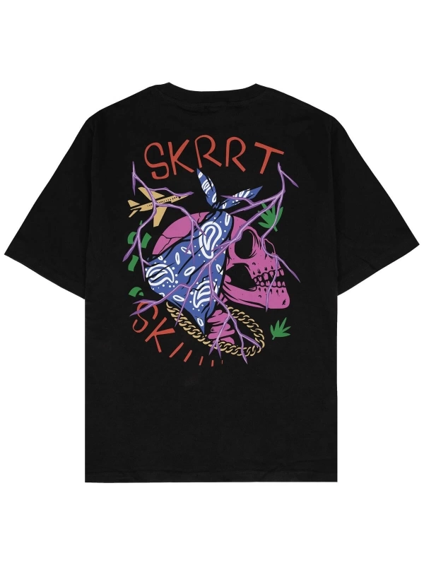 Skrrt Siyah Oversize Unisex T-shirt