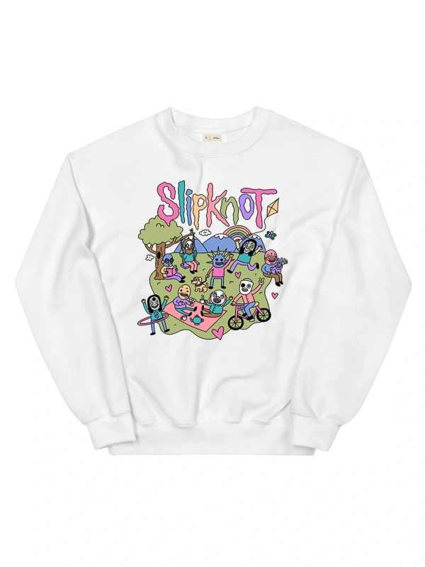 Slipknot Sweatshirt Beyaz
