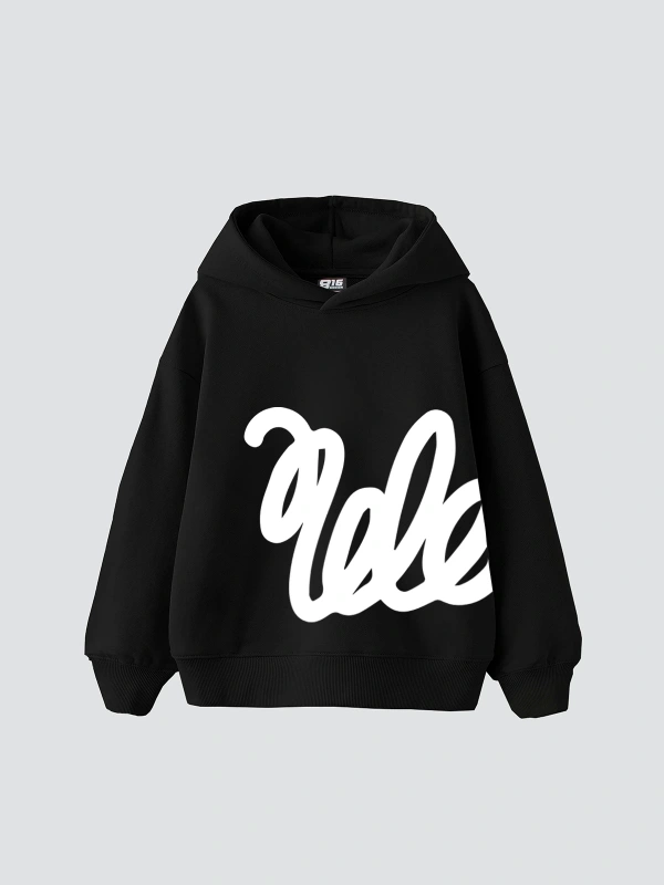 Soft Flow Baskılı Oversize Unisex Siyah