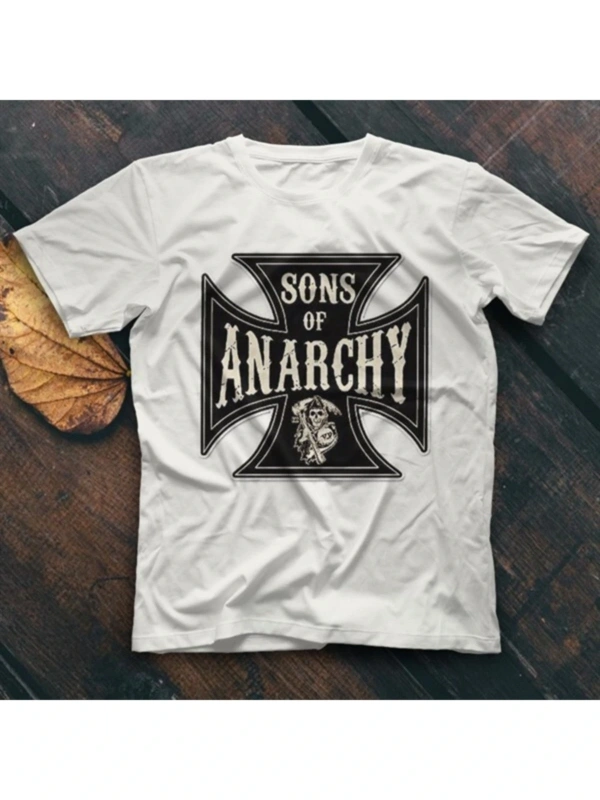 Sons Of Anarchy Beyaz Unisex Tişört T-shirt