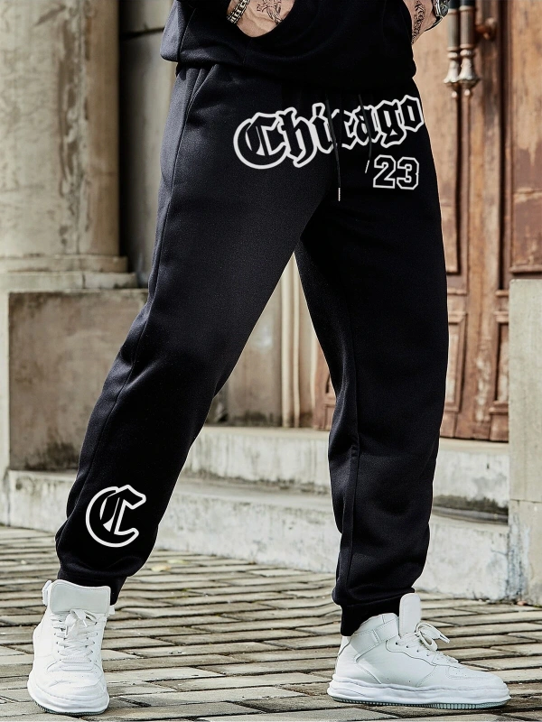 Sporsity Letter Graphic Drawstring Eşofman Altı