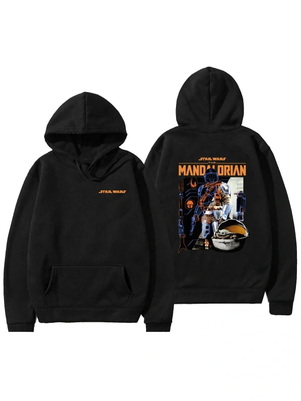Star Wars Mandalorian Unisex Kapşonlu Mod46 12756 Siyah