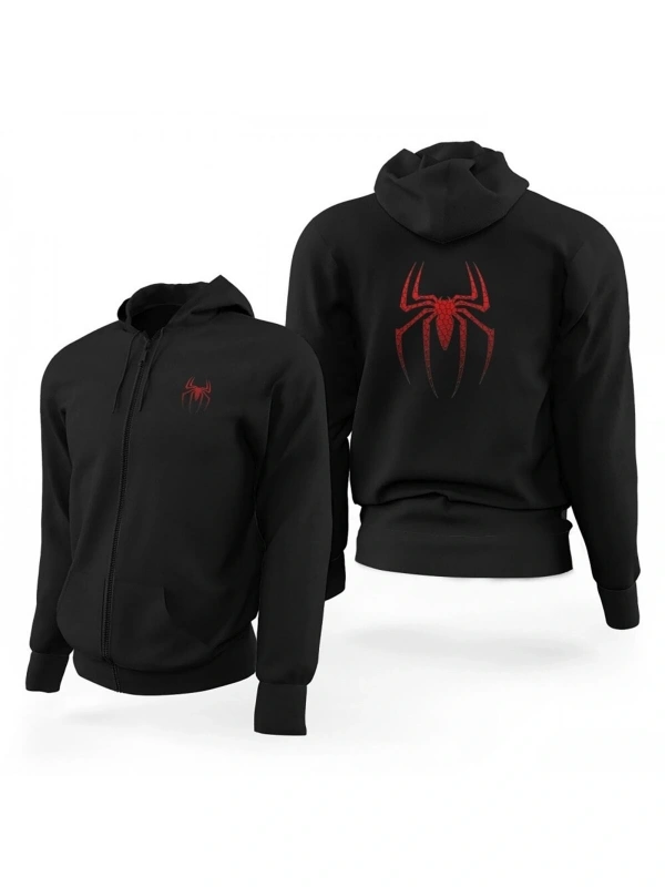 Suit Spiderman Fermuarlı Kaps?onlu Sweatshirt 12927