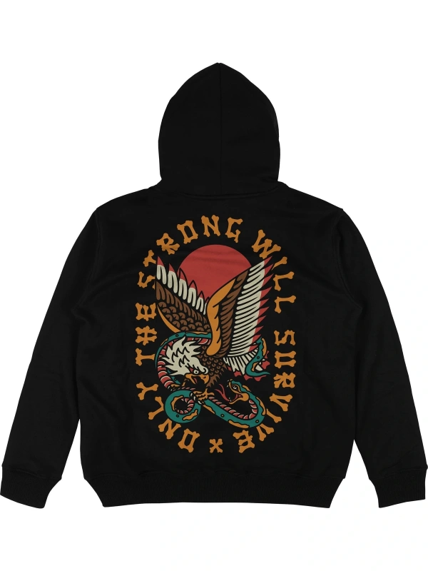 Survive Siyah Oversize Unisex Kapüşonlu Sweatshirt Hoodie