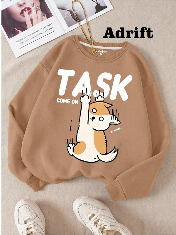 Task Come On Y2k Harajuka Style Sokak Trend Tasarım Harajuku/gotik Bej