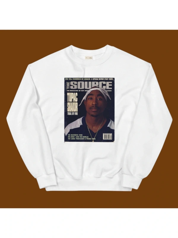 Tupac Sweatshirt Beyaz