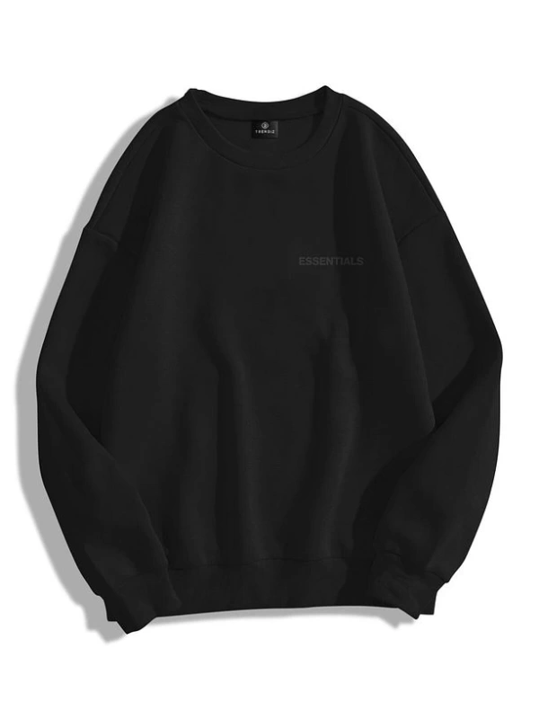 Unisex 303 Essentials Bisiklet Yaka Sweatshirt Siyah
