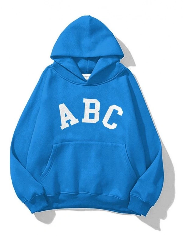 Unisex A B C Sweatshirt Hoodie Mavi