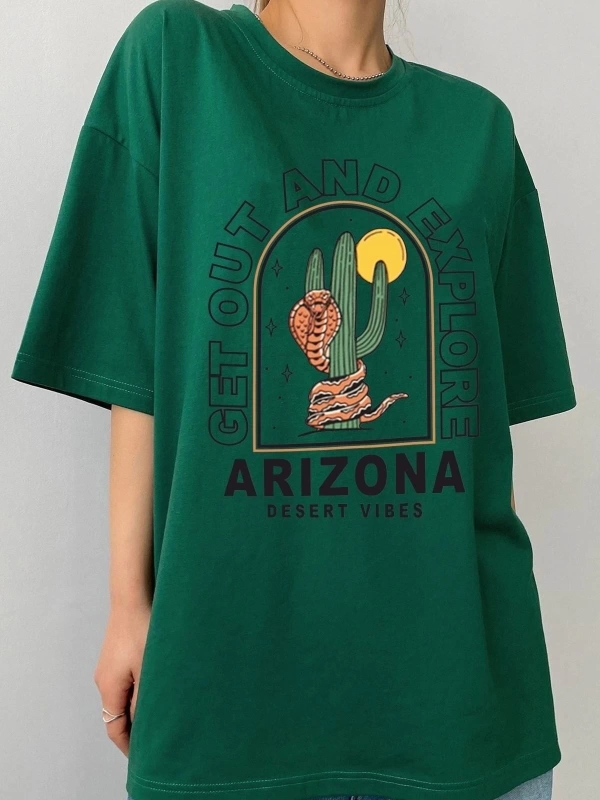 Unisex Arizona Baskılı T-shirt