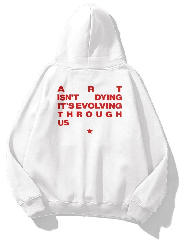 Unisex Art isnt Dying Sweatshirt Beyaz