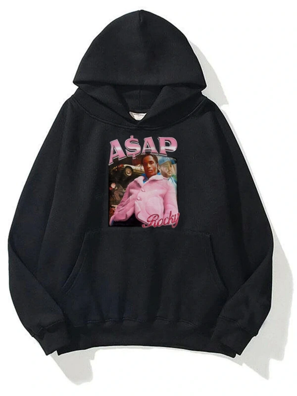 Unisex Asap Rocky Siyah Sweatshirt