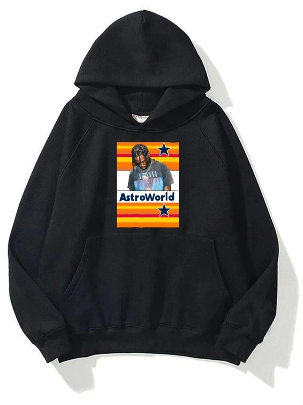 Unisex Astroworld Travis Scott Siyah Sweatshirt