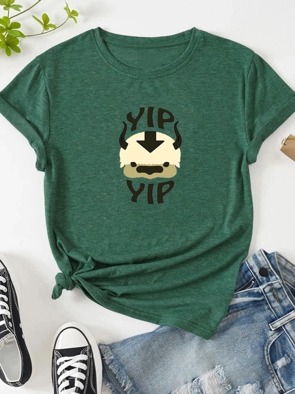 Unisex Avatar Appa Baskılı T-shirt
