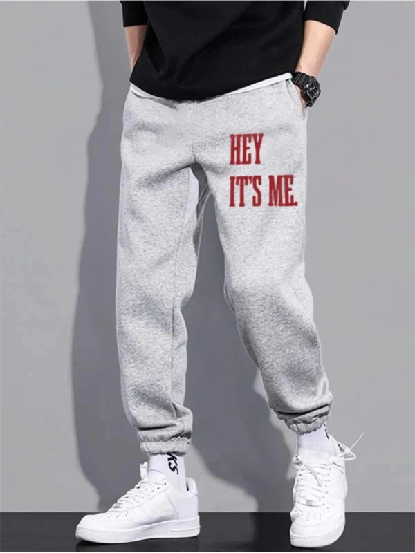 Unisex Baskılı Büyük Beden Jogger Eşofman