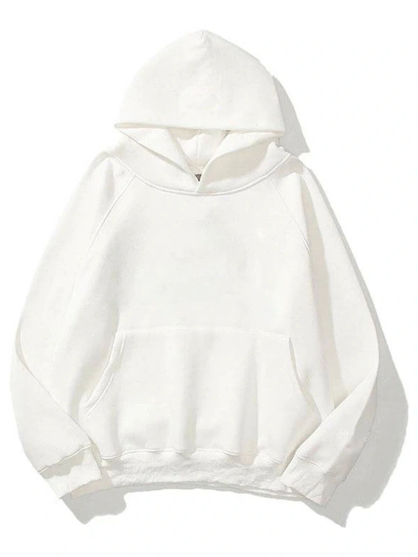 Unisex Beyaz Basic Sweatshirt Trndz200