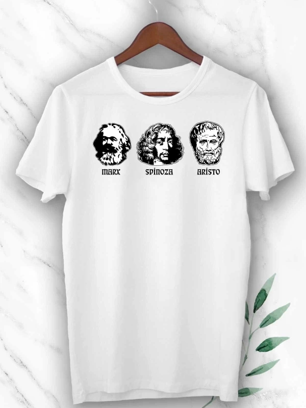 Unısex Beyaz Baskılı T-Shirt
