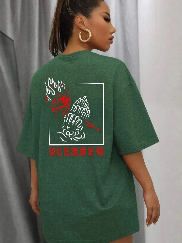 Unisex Blesseb Baskılı T-shirt