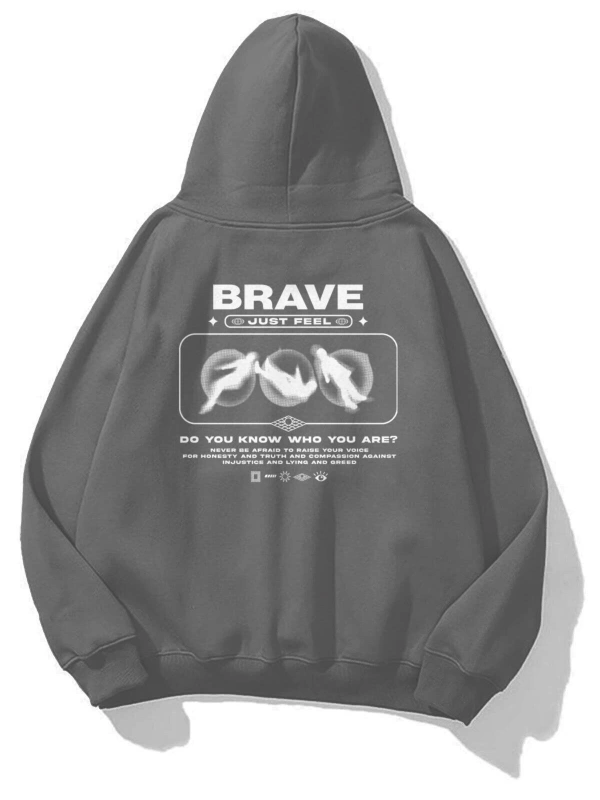 Unisex Brave Sweatshirt Gri