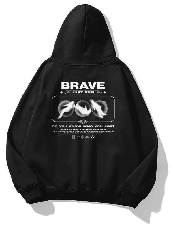 Unisex Brave Sweatshirt Siyah