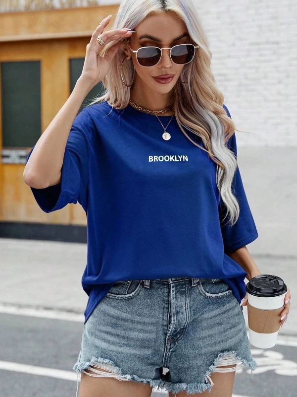 Unisex Brooklyn Baskılı T-shirt