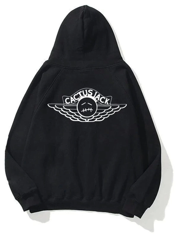 Unisex Cactus Jack Air Siyah Sweatshirt