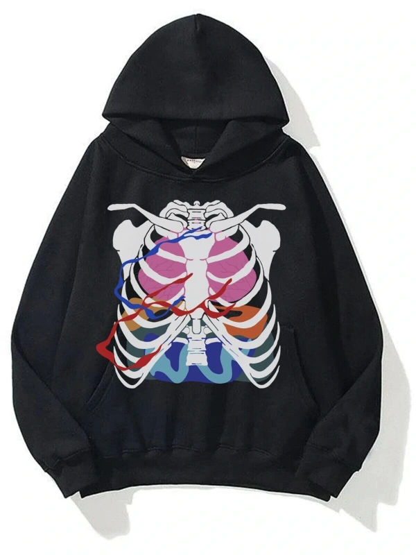 Unisex Cage Sweatshirt Hoodie Siyah