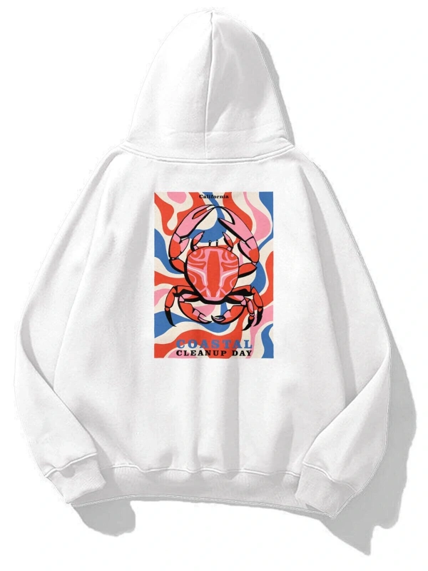 Unisex California Lobster Sweatshirt Beyaz