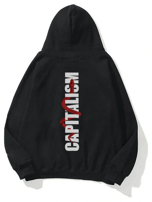Unisex Capitalism Sweatshirt Siyah