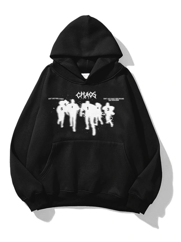 Unisex Chaos Sweatshirt Siyah