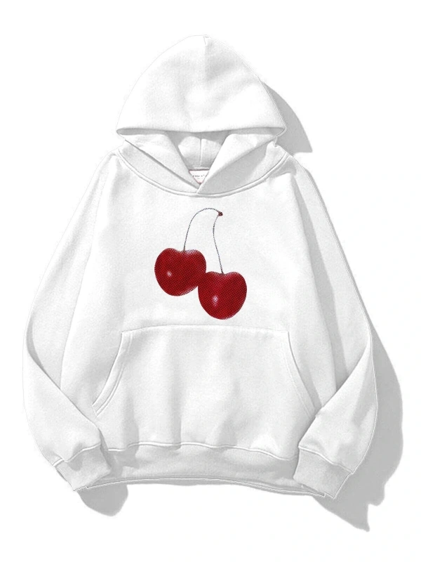Unisex Cherry Tram Sweatshirt Beyaz