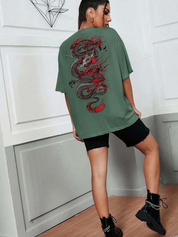 Unisex Chinesebox Baskılı T-shirt