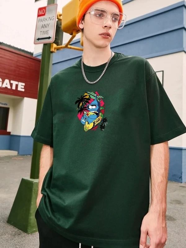 Unisex Crazy Banana Baskılı T-shirt