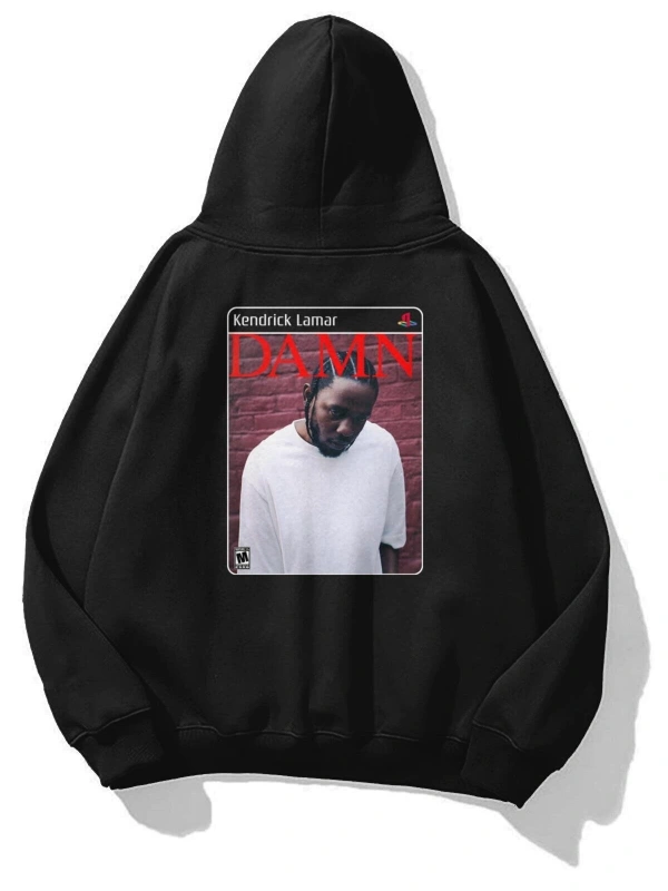 Unisex Damn Kendrick Lamar PS2 Sweatshirt Siyah