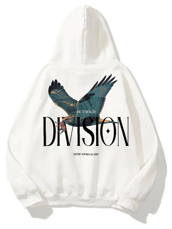 Unisex Division Sweatshirt Hoodie Beyaz
