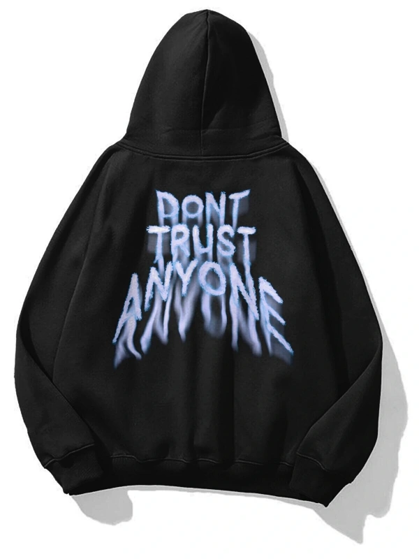 Unisex Dont Trust Anyone Sweatshirt Hoodie Siyah