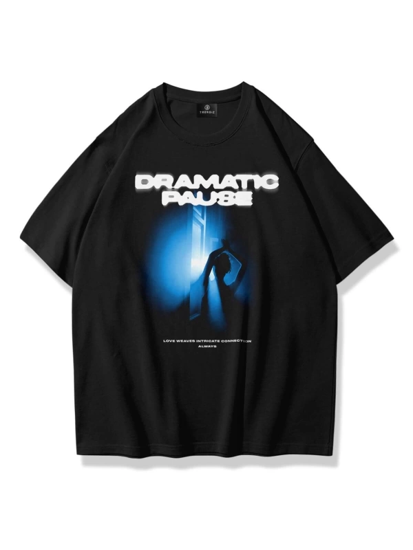 Unisex Dramatic Pause Tshirt Siyah
