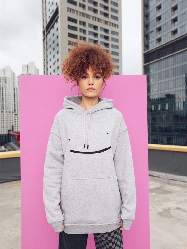 Unisex Dreamwastaken Gri Sweatshirt