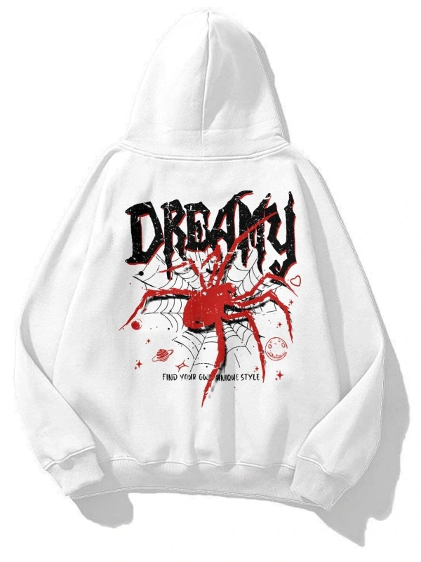 Unisex Dreamy Spider Sweatshirt Beyaz