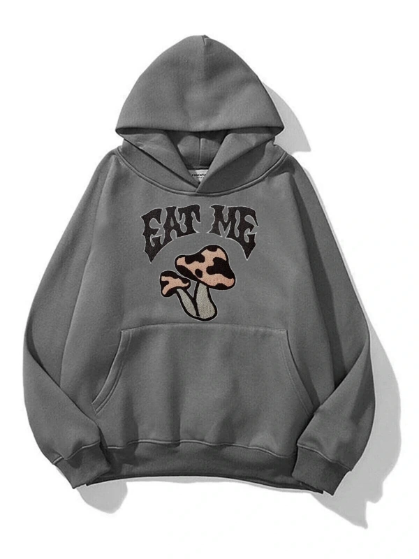 Unisex Eat Me Antrasit Sweatshirt Gri