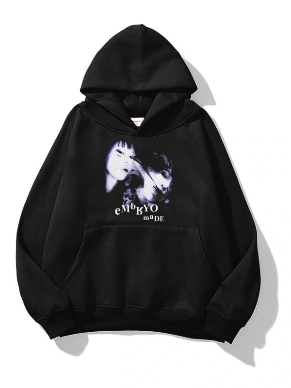 Unisex Embryo By Sweatshirt Hoodie Siyah