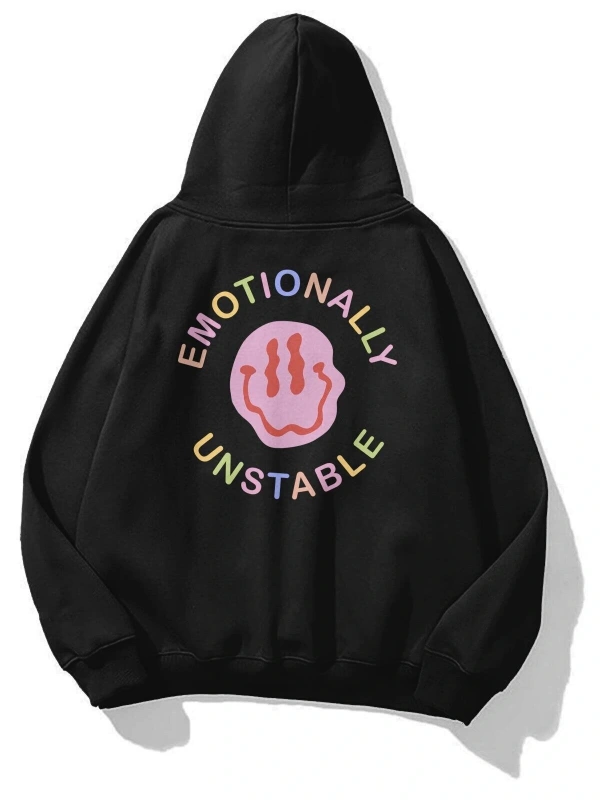 Unisex Emotionally Sweatshirt Siyah