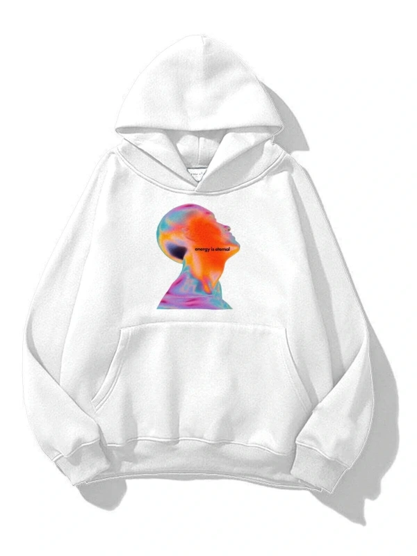 Unisex Energy Is Eternal Sweatshirt Beyaz