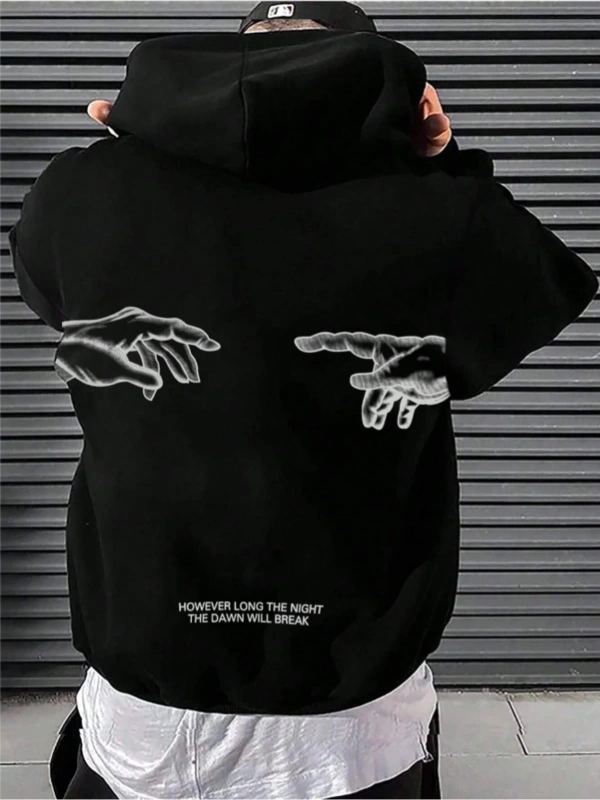 Unisex Erkek/Kadın BREAK Özel Renkli Baskılı Oversize Kapüşonlu Sweatshirt