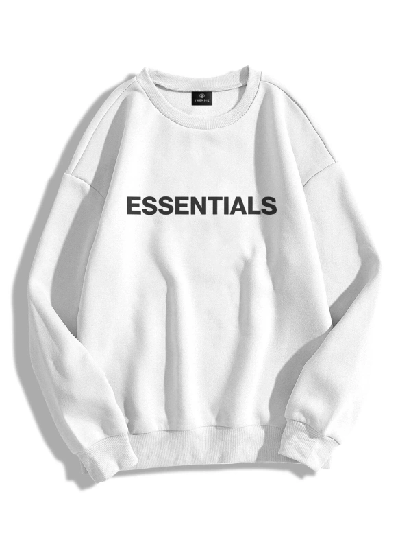 Unisex Essentials Bisiklet Yaka Sweatshirt