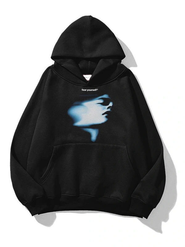 Unisex Fear Yourself Sweatshirt Hoodie Siyah