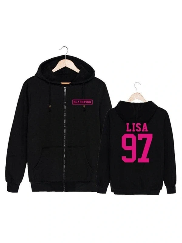 Unisex Fermuarlı Blackpink Hoodie Model