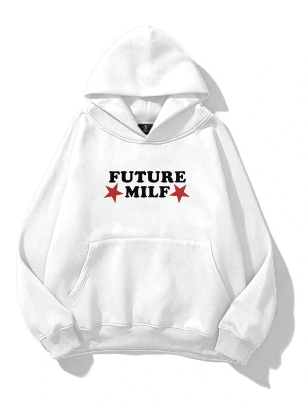 Unisex Future Milf Sweatshirt Beyaz