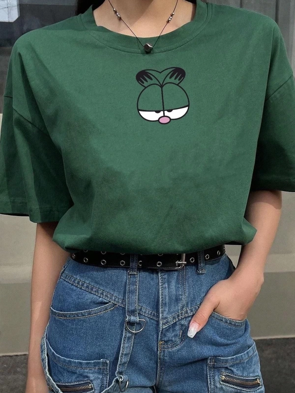 Unisex Garfield Baskılı T-shirt