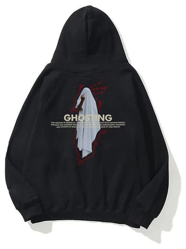 Unisex Ghosting Siyah Sweatshirt Siyah