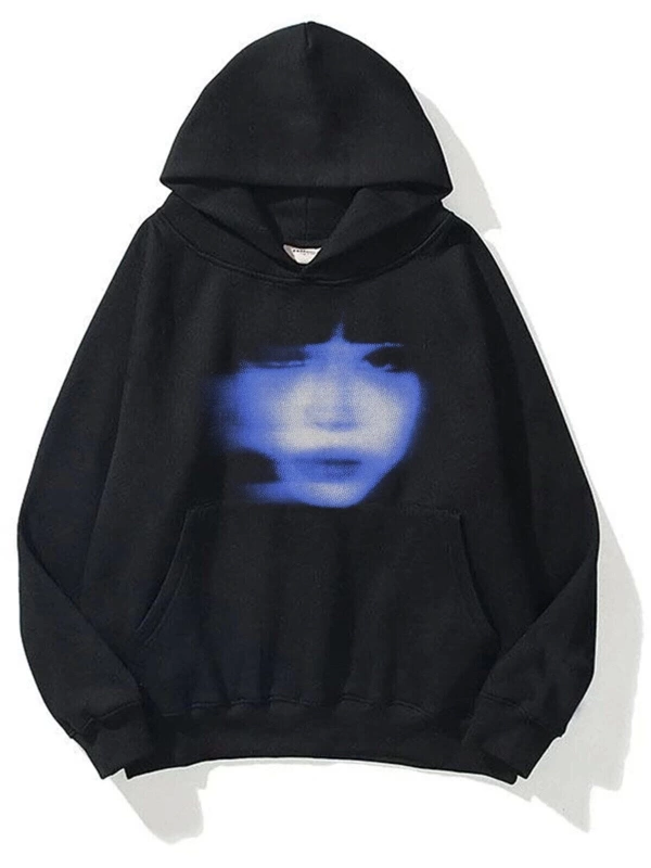 Unisex Girl Face Sweatshirt Hoodie